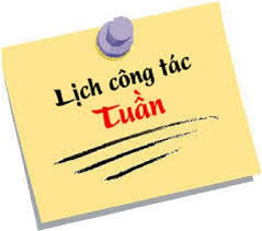 LỊCH CÔNG TÁC TUẦN 11